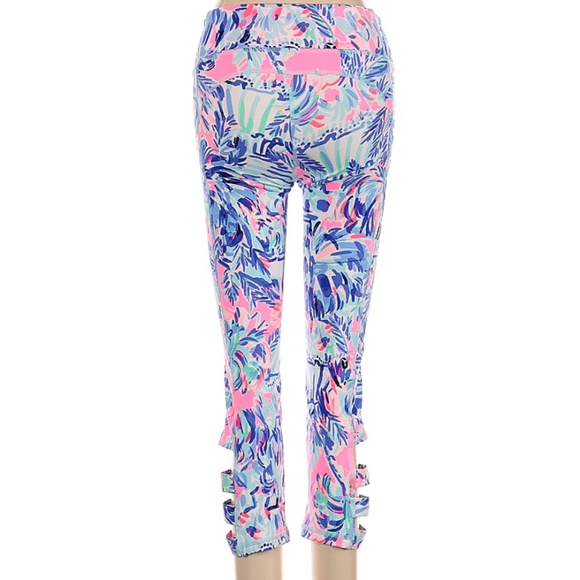 Lilly Pulitzer Luxletic Floral Lux Weekender Cabana Cocktail Crop Leggings XXS - Picture 2 of 6